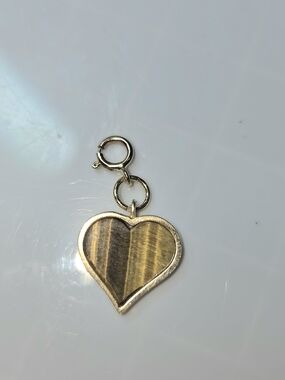 Gold Heart Charm Pendant